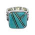 Turquoise Southwest Silver Jewelry Ring Size 6-1/2 AX55624